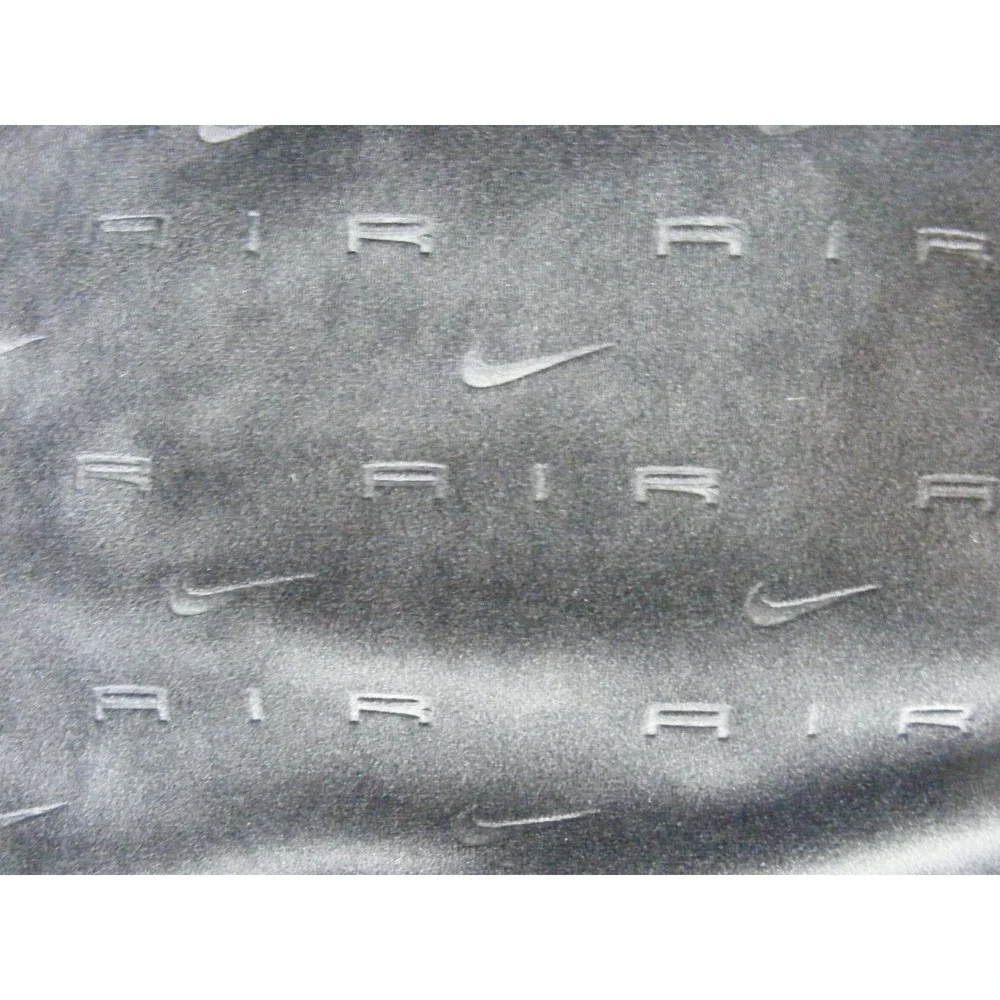 Nike Air Velour Cropped Bomber Jacket Womens Small Black Excellent Embossed Logo - Picture 9 of 10